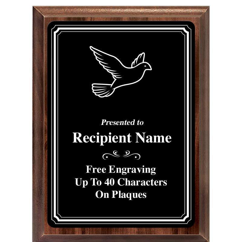 6x8 TRIO BORDER BLACK PLT PLQ