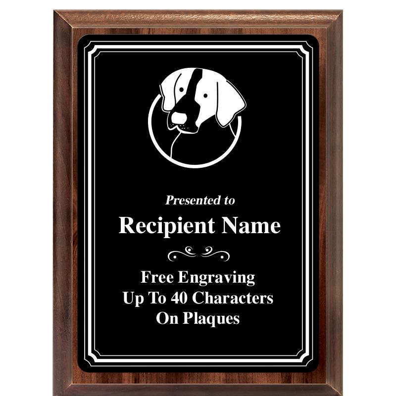 6x8 TRIO BORDER BLACK PLT PLQ