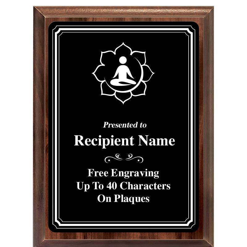 6x8 TRIO BORDER BLACK PLT PLQ