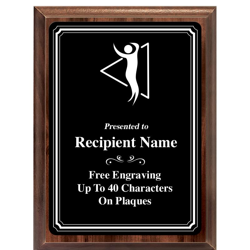 6x8 TRIO BORDER BLACK PLT PLQ