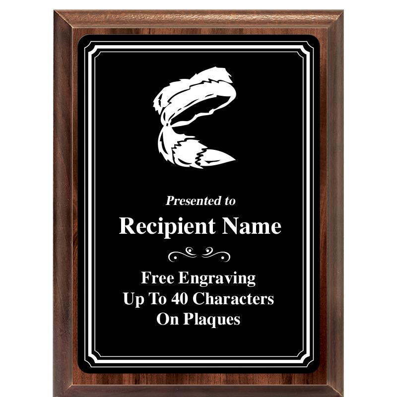 6x8 TRIO BORDER BLACK PLT PLQ