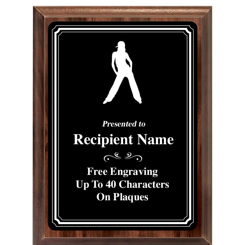 6x8 TRIO BORDER BLACK PLT PLQ