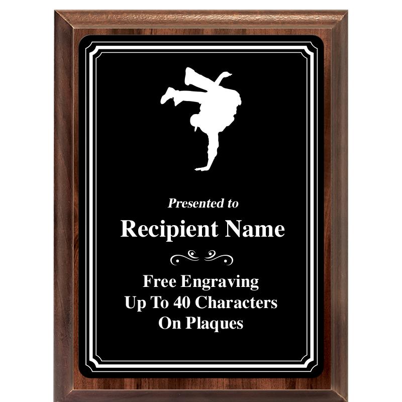 6x8 TRIO BORDER BLACK PLT PLQ