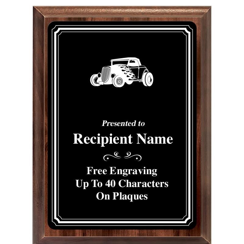 6x8 TRIO BORDER BLACK PLT PLQ