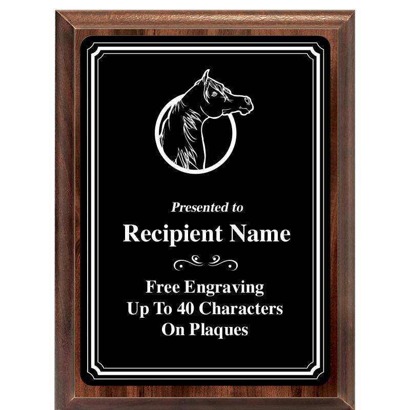 6x8 TRIO BORDER BLACK PLT PLQ