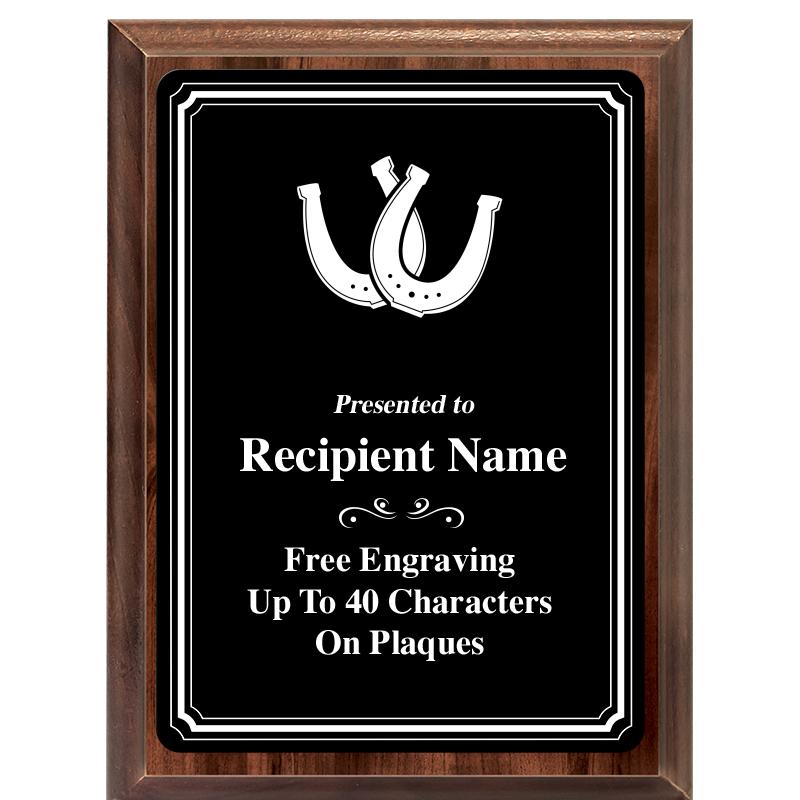 6x8 TRIO BORDER BLACK PLT PLQ