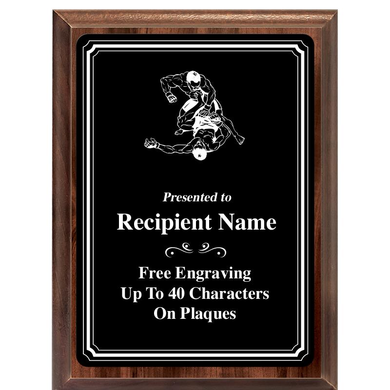 6x8 TRIO BORDER BLACK PLT PLQ