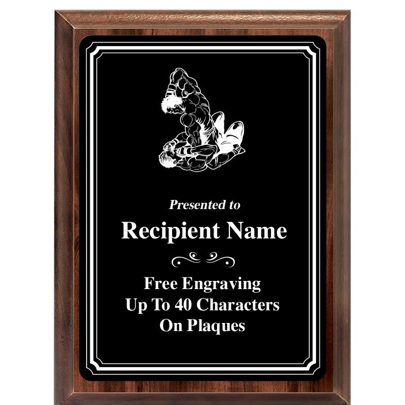 6x8 TRIO BORDER BLACK PLT PLQ