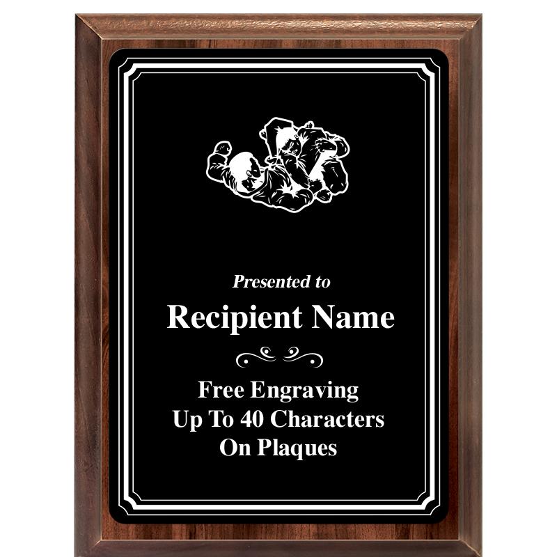 6x8 TRIO BORDER BLACK PLT PLQ