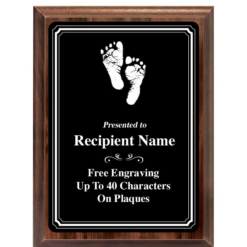 6x8 TRIO BORDER BLACK PLT PLQ