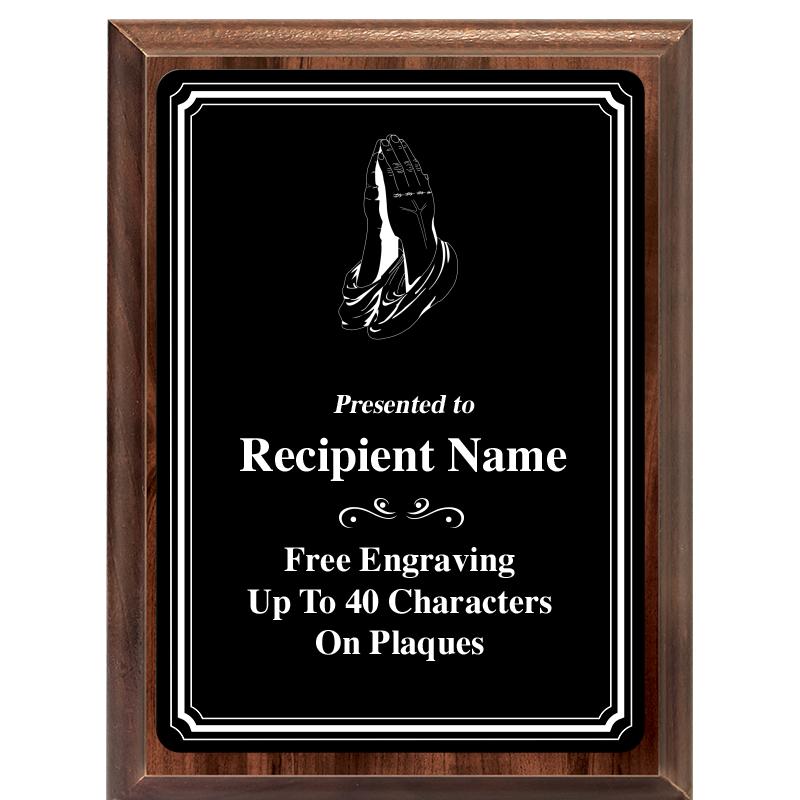 6x8 TRIO BORDER BLACK PLT PLQ