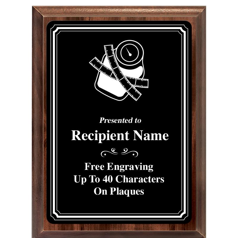 6x8 TRIO BORDER BLACK PLT PLQ