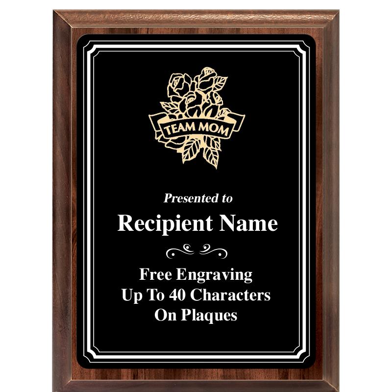 6x8 TRIO BORDER BLACK PLT PLQ