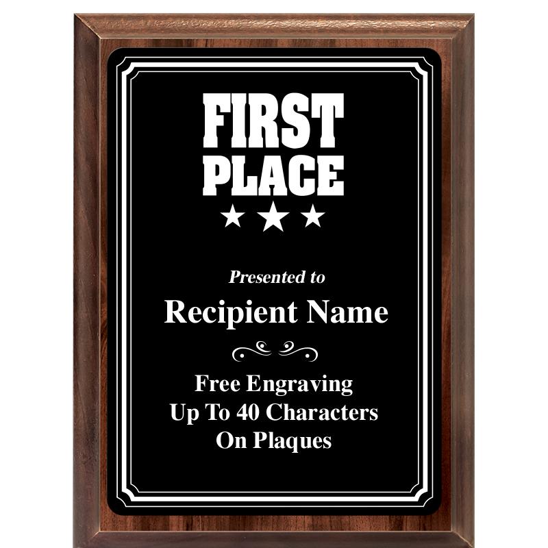 6x8 TRIO BORDER BLACK PLT PLQ