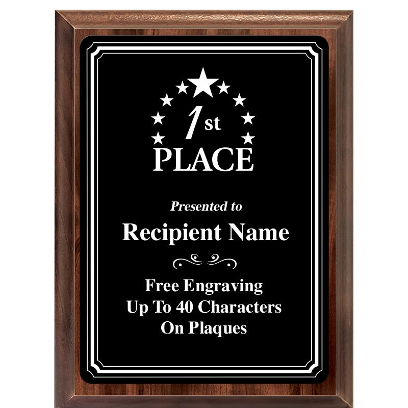 6x8 TRIO BORDER BLACK PLT PLQ