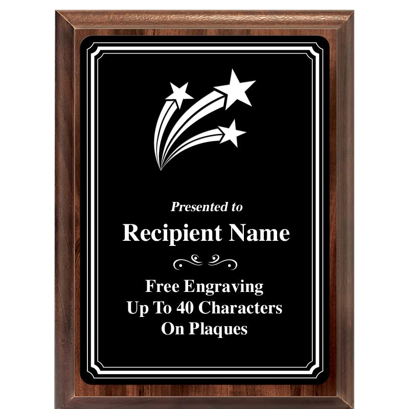 6x8 TRIO BORDER BLACK PLT PLQ