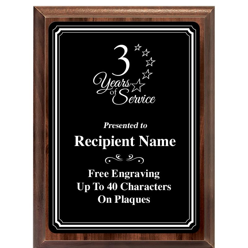 6x8 TRIO BORDER BLACK PLT PLQ