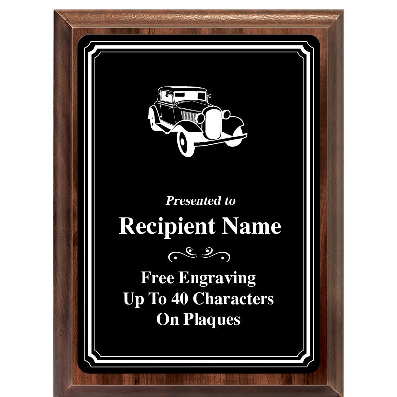 6x8 TRIO BORDER BLACK PLT PLQ