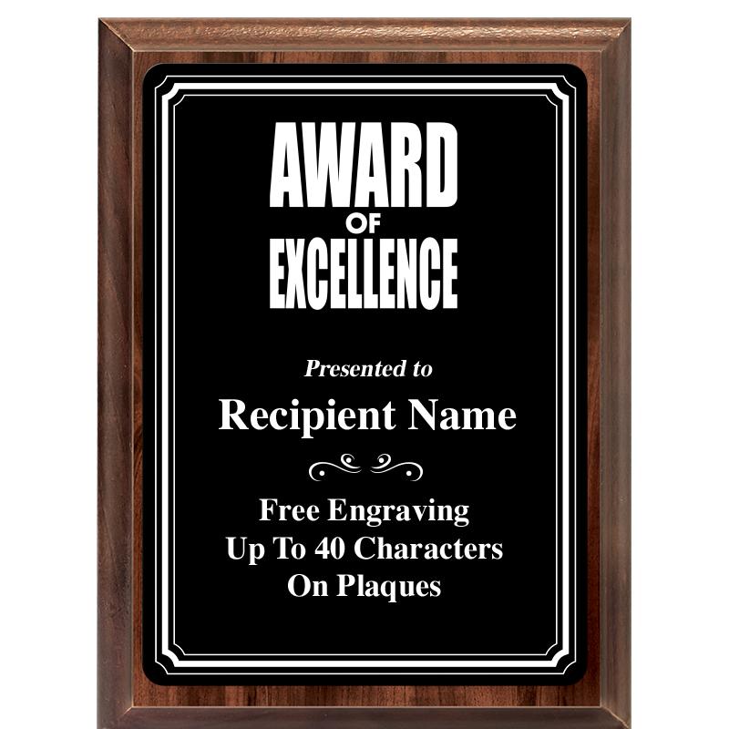 6x8 TRIO BORDER BLACK PLT PLQ