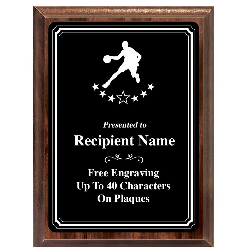 6x8 TRIO BORDER BLACK PLT PLQ