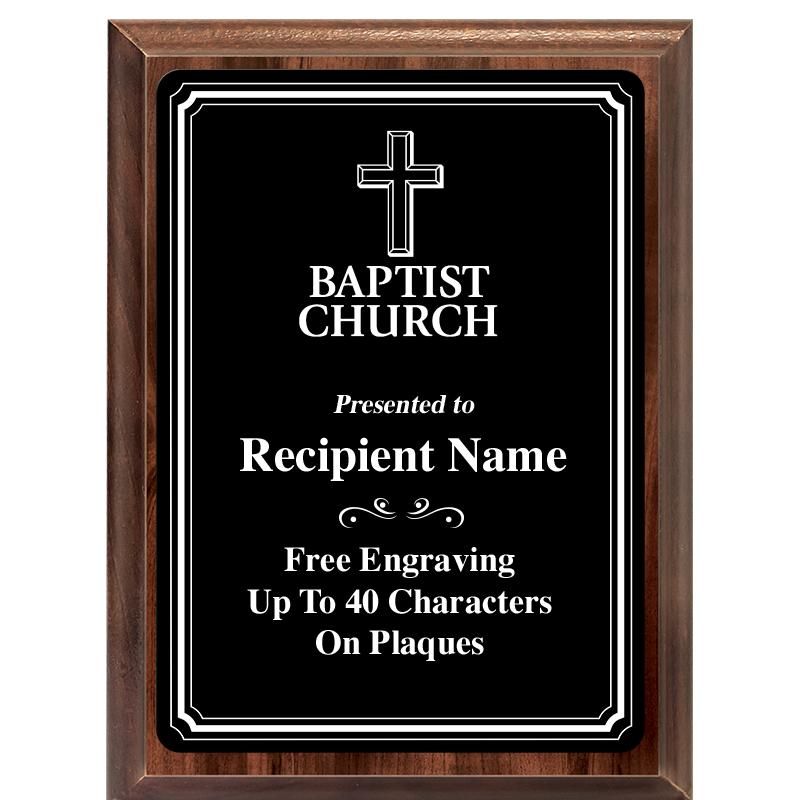 6x8 TRIO BORDER BLACK PLT PLQ