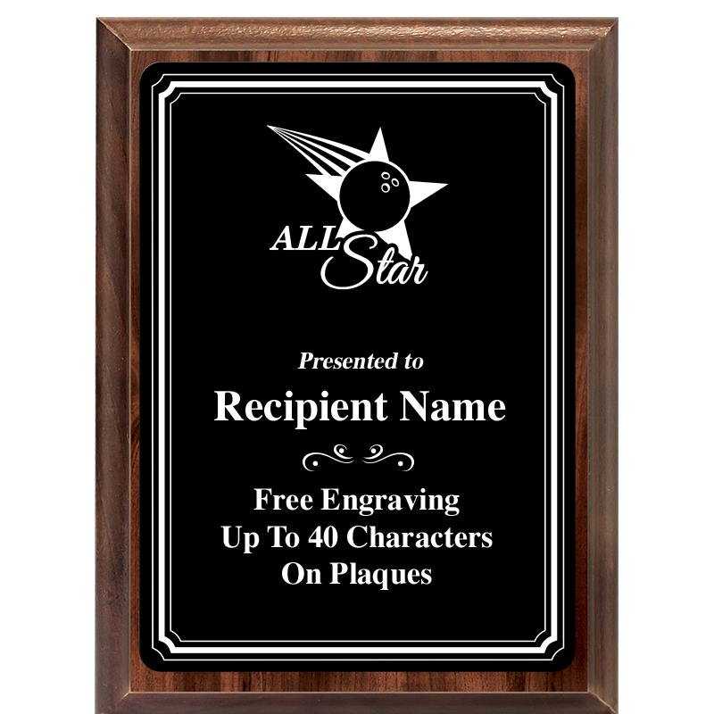 6x8 TRIO BORDER BLACK PLT PLQ