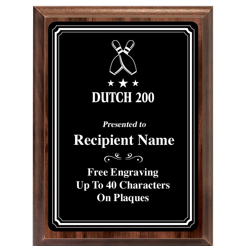 6x8 TRIO BORDER BLACK PLT PLQ