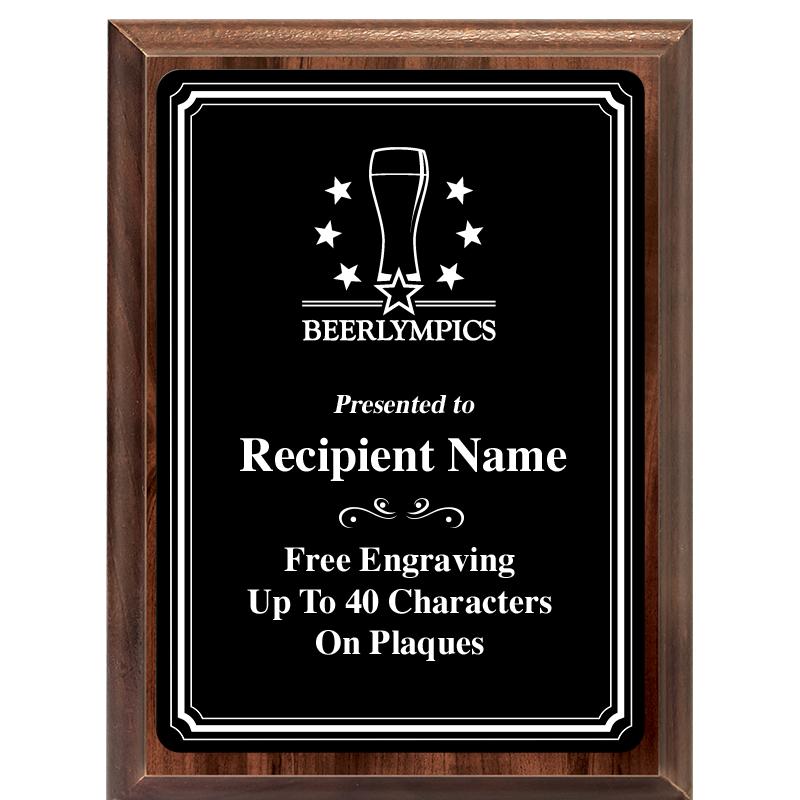 6x8 TRIO BORDER BLACK PLT PLQ