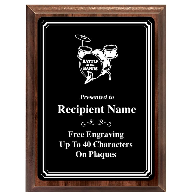 6x8 TRIO BORDER BLACK PLT PLQ