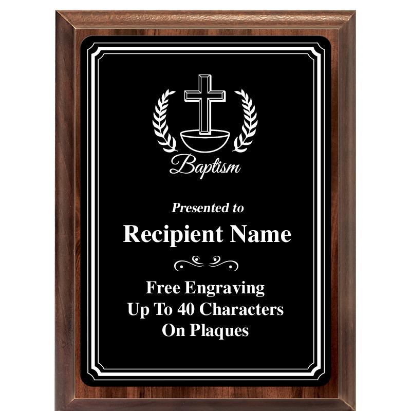 6x8 TRIO BORDER BLACK PLT PLQ