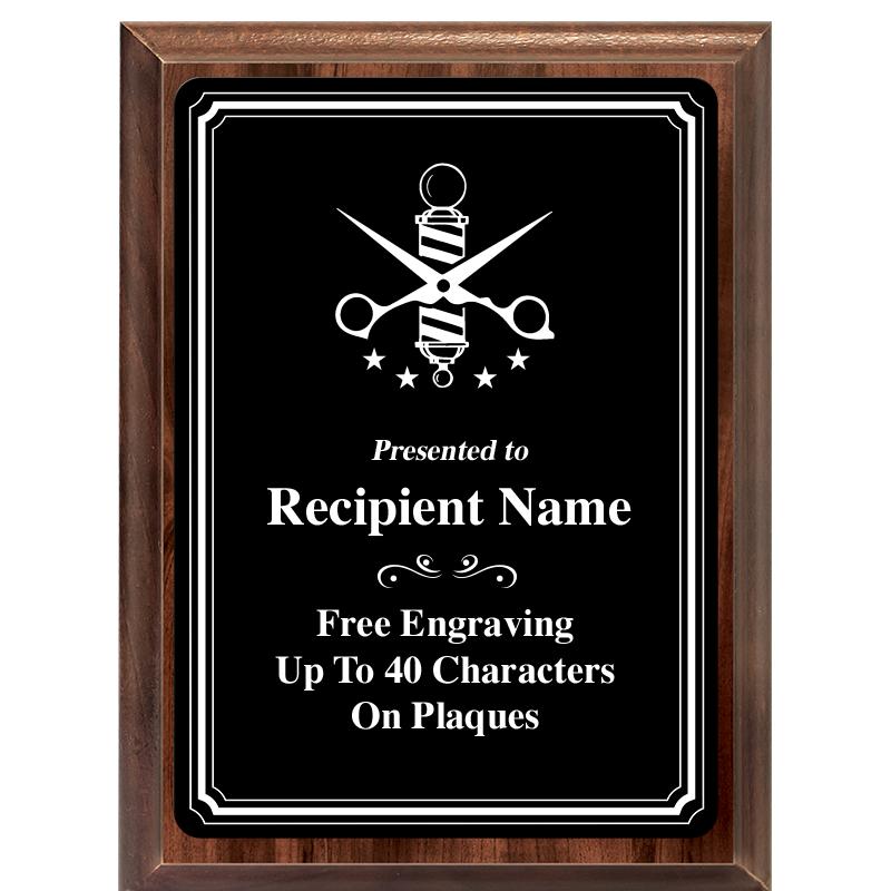 6x8 TRIO BORDER BLACK PLT PLQ