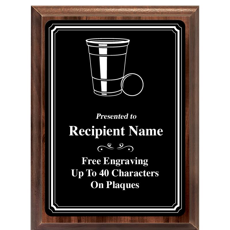 6x8 TRIO BORDER BLACK PLT PLQ