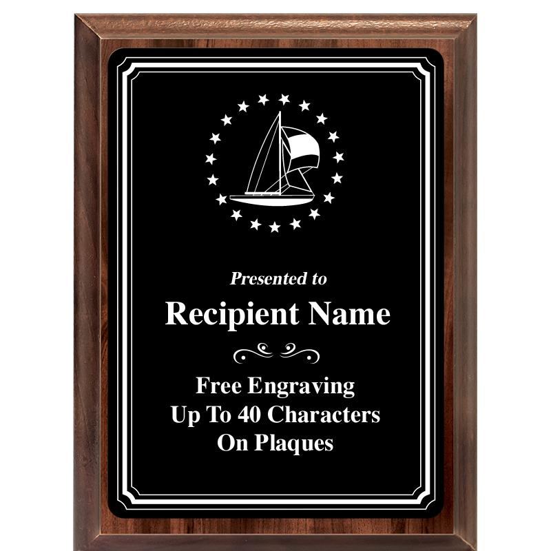 6x8 TRIO BORDER BLACK PLT PLQ