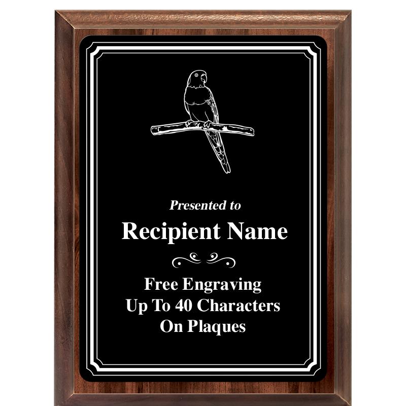 6x8 TRIO BORDER BLACK PLT PLQ