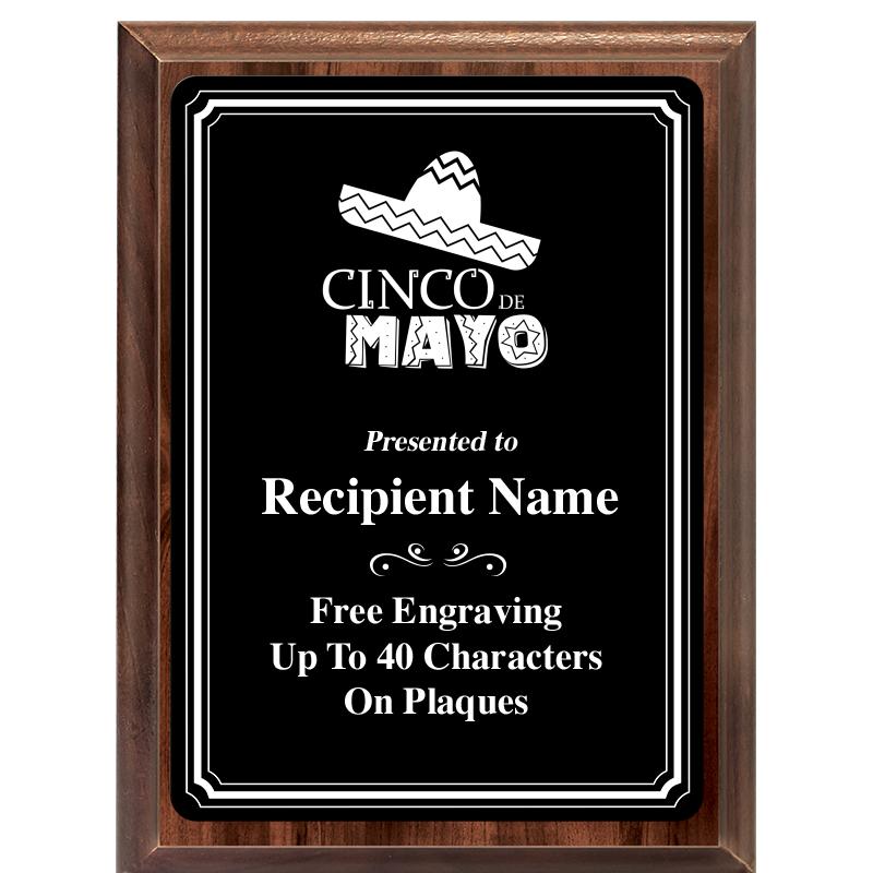 6x8 TRIO BORDER BLACK PLT PLQ