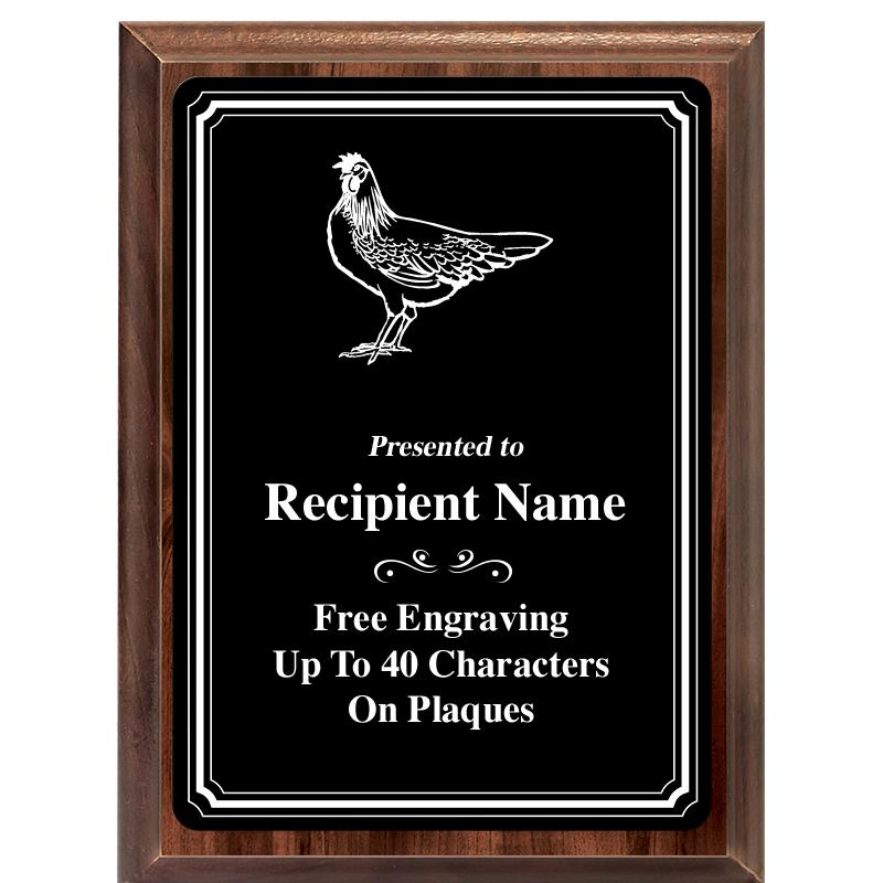 6x8 TRIO BORDER BLACK PLT PLQ