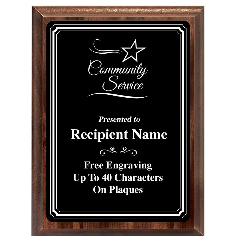 6x8 TRIO BORDER BLACK PLT PLQ