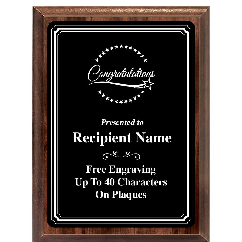 6x8 TRIO BORDER BLACK PLT PLQ