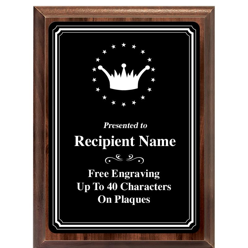 6x8 TRIO BORDER BLACK PLT PLQ