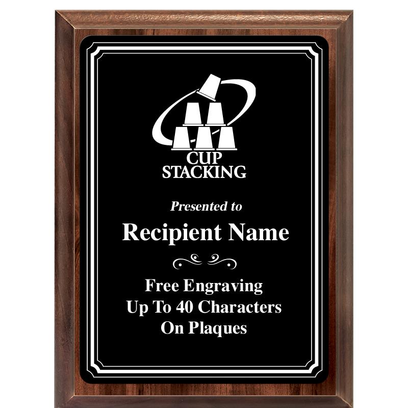 6x8 TRIO BORDER BLACK PLT PLQ