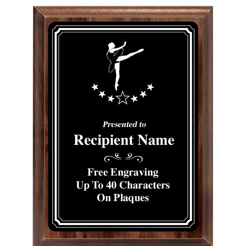 6x8 TRIO BORDER BLACK PLT PLQ