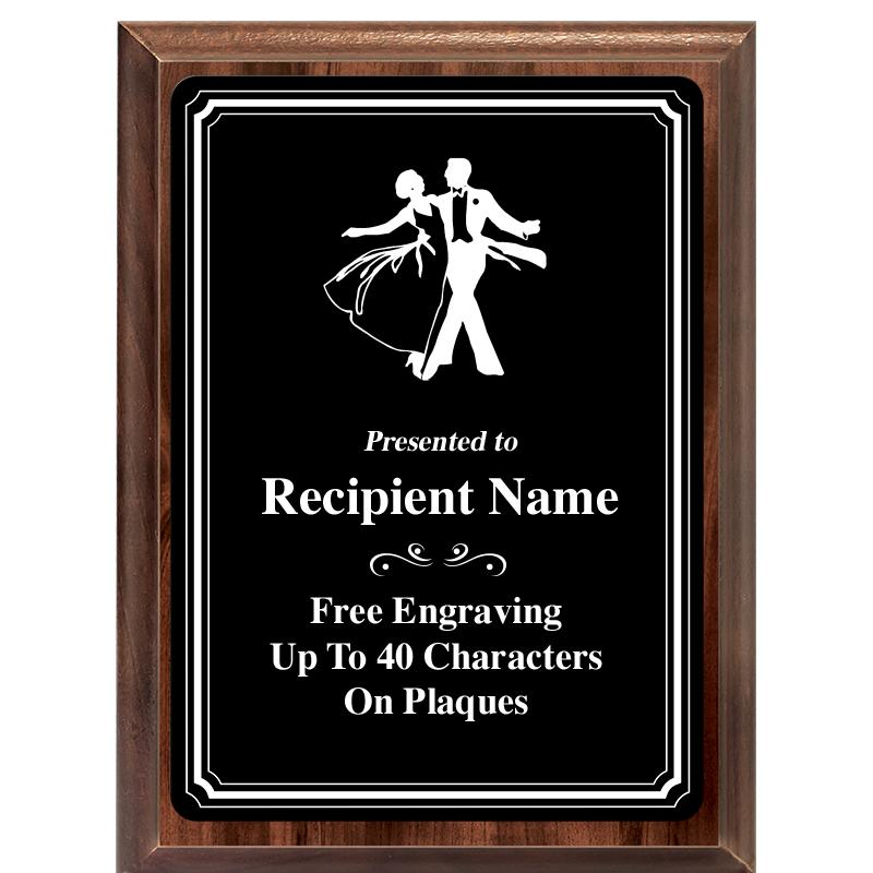 6x8 TRIO BORDER BLACK PLT PLQ