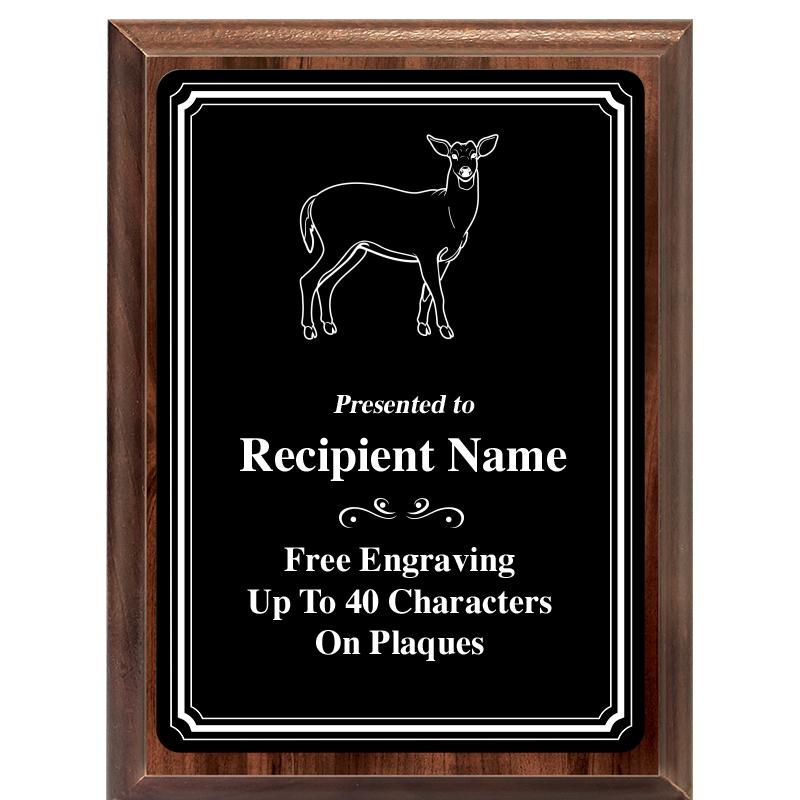 6x8 TRIO BORDER BLACK PLT PLQ