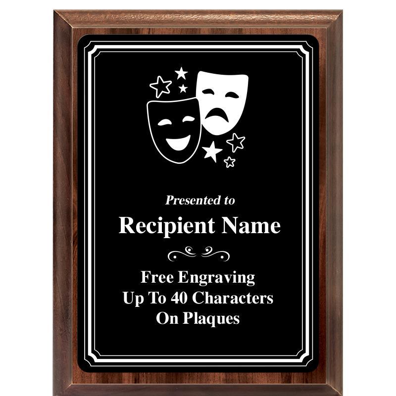 6x8 TRIO BORDER BLACK PLT PLQ