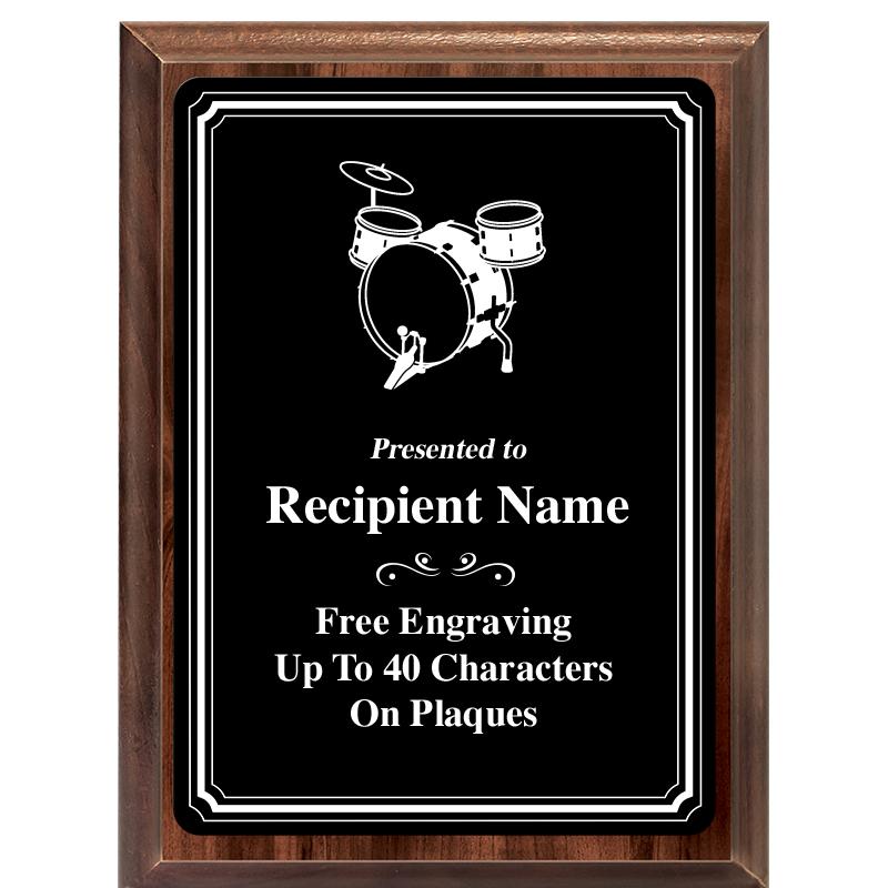 6x8 TRIO BORDER BLACK PLT PLQ