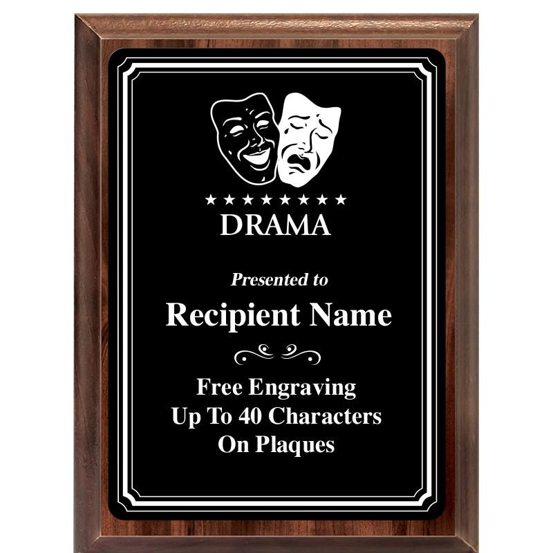 6x8 TRIO BORDER BLACK PLT PLQ