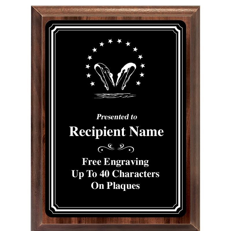 6x8 TRIO BORDER BLACK PLT PLQ