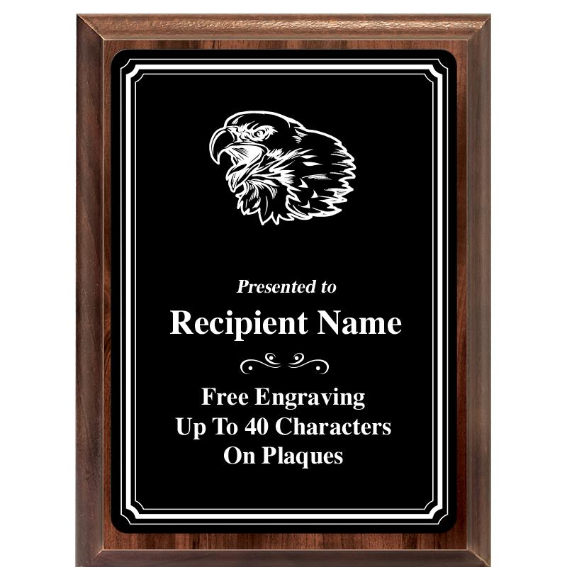 6x8 TRIO BORDER BLACK PLT PLQ