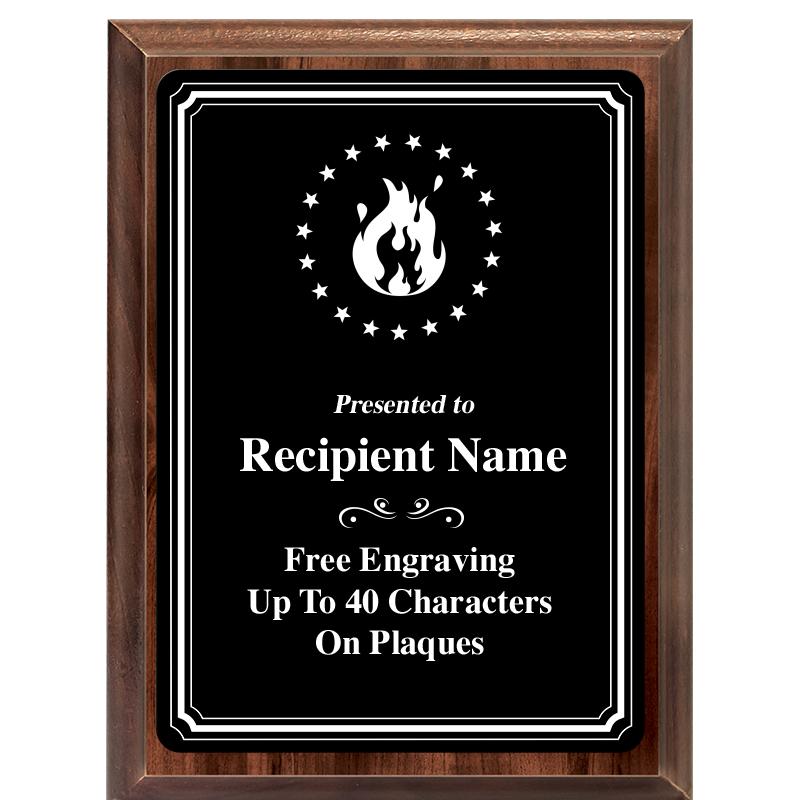 6x8 TRIO BORDER BLACK PLT PLQ