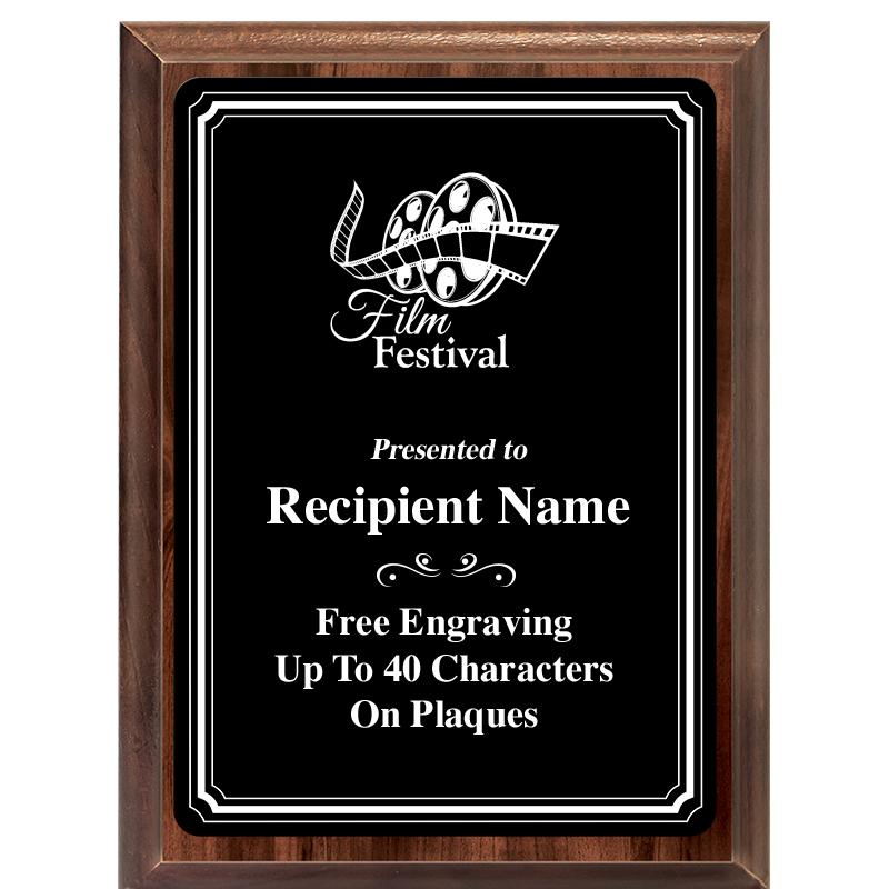 6x8 TRIO BORDER BLACK PLT PLQ